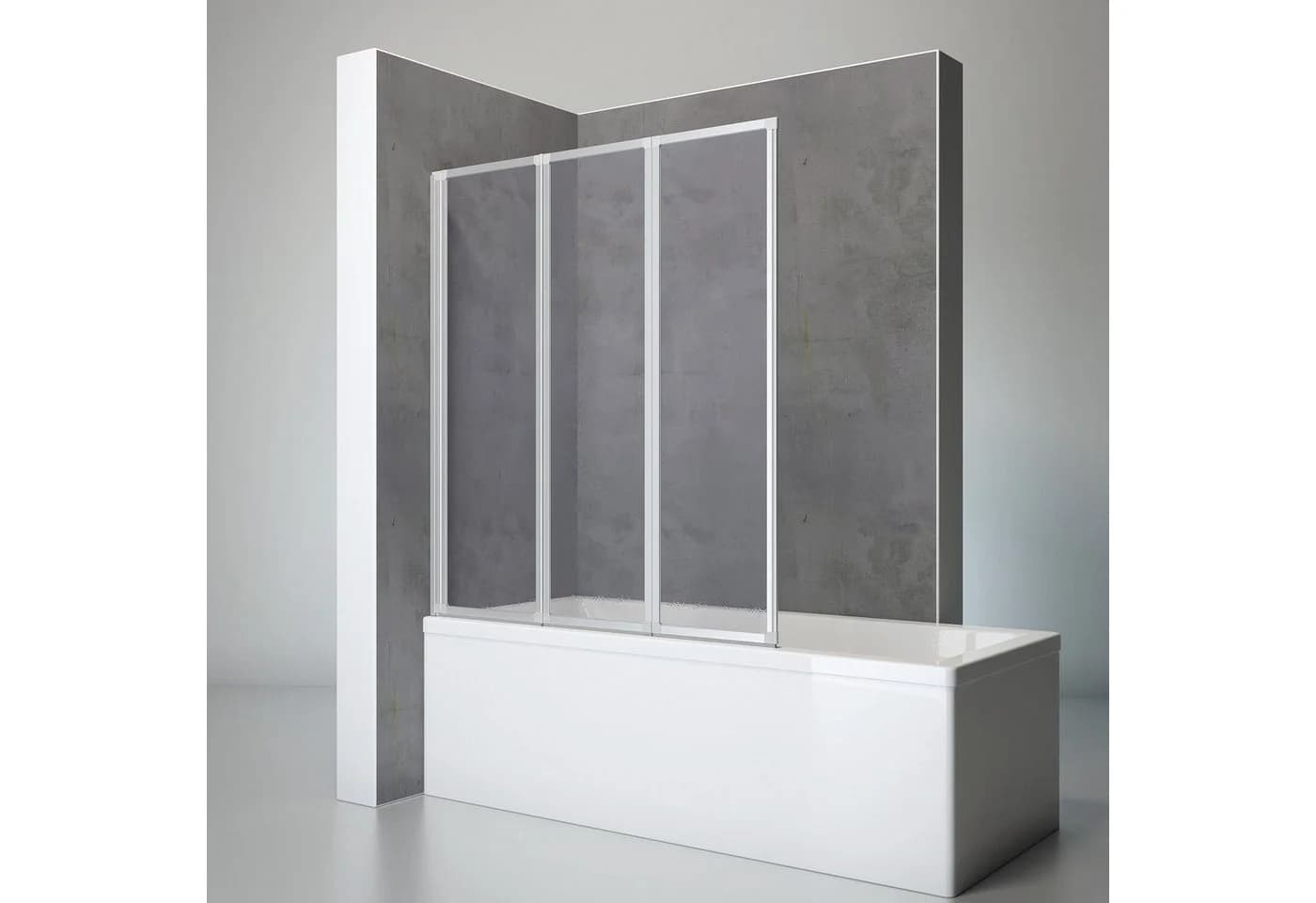 Schulte Badewannenfaltwand Well Kunstglas Tropfen-Dekor - Bild 2