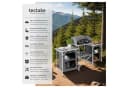 tectake Campingküche XXL mit Aluminiumgestell und 5 Fächern Grau Bild 2