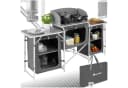 tectake Campingküche XXL mit Aluminiumgestell und 5 Fächern Grau Bild 3