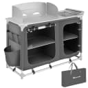 tectake Campingküche Luxus mit Aluminiumgestell und 4 Fächern Grau Bild 1