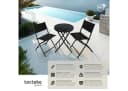 tectake Bistro-Set Klappbar für 2 Personen UV-beständig mit Glasplatte Bild 1