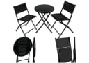 tectake Bistro-Set Klappbar für 2 Personen UV-beständig mit Glasplatte Bild 2