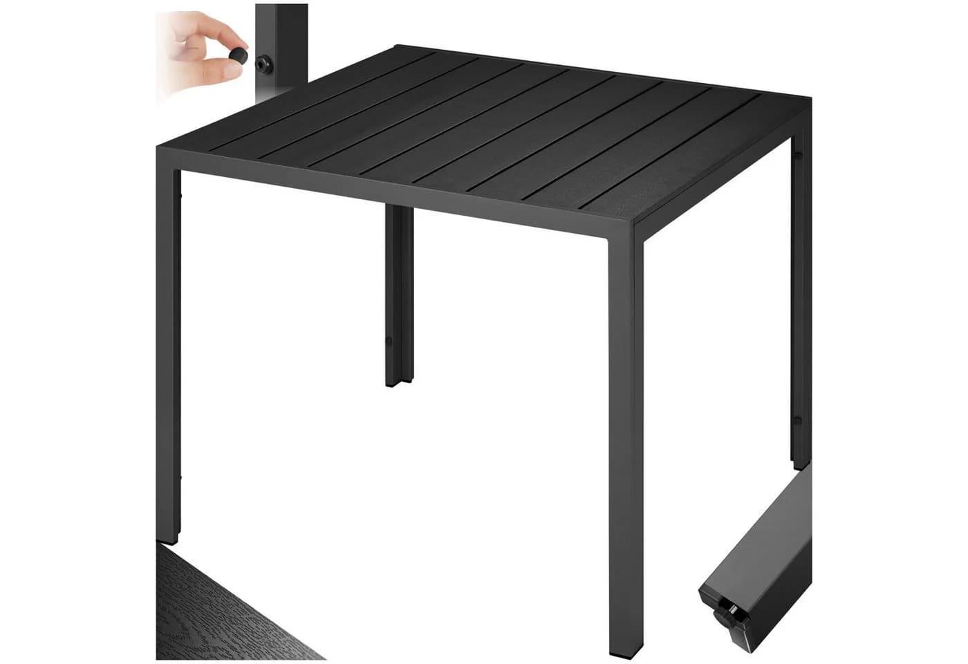 tectake Aluminium Gartentisch Holzoptik Modern - Bild 3