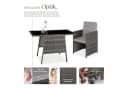 tectake Rattan Sitzgruppe 3-tlg. Grau mit Glasplatte Bild 4
