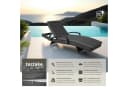tectake Gartenliege Océane Schwarz 5-fach verstellbar Aluminium Polyrattan Bild 2