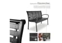 tectake Gartenbank Pino 3-Sitzer mit Stahlgestell Bild 5