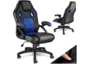TECTAKE Gaming-Stuhl Bürostuhl Schwarz/Blau Mesh-Polsterung Bild 3