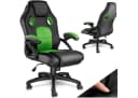 tectake Gaming-Stuhl Bürostuhl Schwarz/Grün mit Mesh-Einsätzen Bild 3