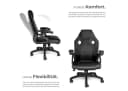 tectake Gaming-Stuhl Bürostuhl Schwarz Ergonomisch Mesh Bild 4