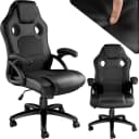 tectake Gaming-Stuhl Bürostuhl Schwarz Kunstleder Ergonomisch Bild 1