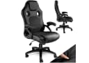 tectake Gaming-Stuhl Bürostuhl Schwarz Kunstleder Ergonomisch Bild 3