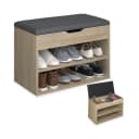 tectake Schuhschrank Schuhbank Jasmina mit Sitzpolster für 6 Paar Schuhe Bild 1