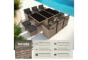 tectake Sitzgruppe New York 12-tlg. Aluminium Poly Rattan mit Glasplatte Bild 2
