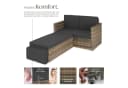 tectake Loungeset Rattan Lounge Korfu UV-beständig mit Kissen Bild 4