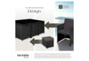 tectake Sitzgruppe New York 14-tlg. Schwarz Grau Beige Poly Rattan Bild 5