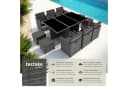 tectake Sitzgruppe New York 14-tlg. Grau/Beige Poly Rattan Bild 2