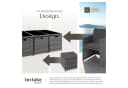 tectake Sitzgruppe New York 14-tlg. Grau/Beige Poly Rattan Bild 5