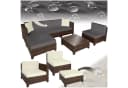 TECTAKE Loungeset Rattan Lounge 6-tlg. Beige/Grau Polyrattan Aluminium Bild 2