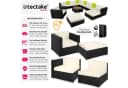 TECTAKE Loungeset Las Vegas 12-tlg. Schwarz Poly Rattan Aluminium Bild 2