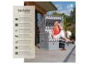 tectake Strandkorb 2-Sitzer Grau/Weiß mit Polster und Schutzhülle Bild 2