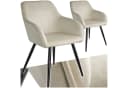 tectake Esszimmerstuhl Marilyn Samtoptik Schwarz (Set, 2 St) Bild 3