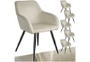 tectake Esszimmerstuhl Marilyn Set 6-tlg. Samtoptik Schwarz Bild 3