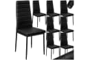 tectake Esszimmerstuhl Set 8-tlg. Schwarz Kunstleder Modern Bild 3