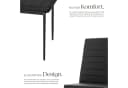 tectake Esszimmerstuhl Set 8-tlg. Schwarz Kunstleder Modern Bild 4