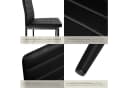 tectake Esszimmerstuhl Set 8-tlg. Schwarz Kunstleder Modern Bild 5
