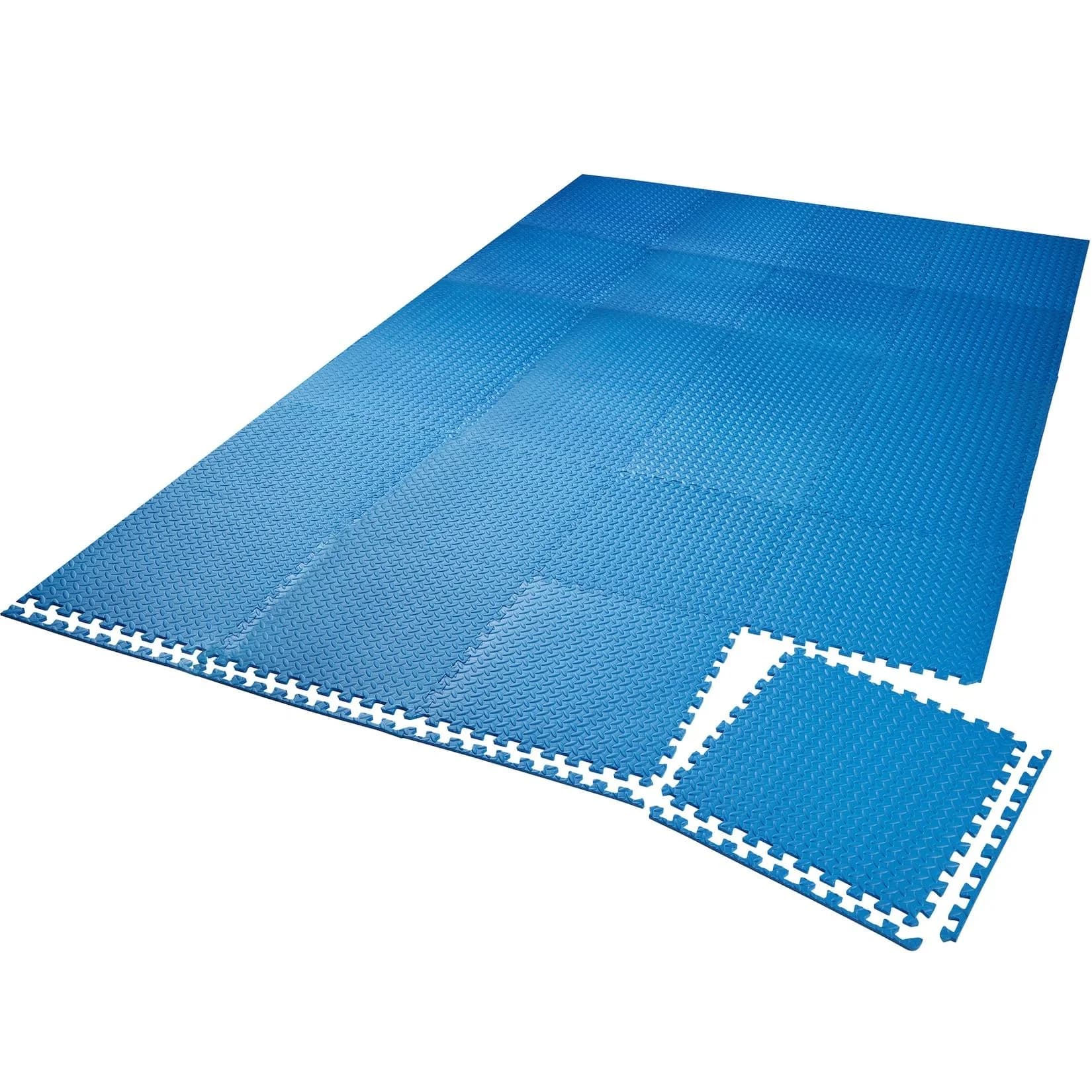 tectake® Schutzmattenset 24-teilig mit 48 Randstücken rutschfest
