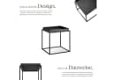 tectake Beistelltisch Cambridge Schwarz Stapelbar Retro-Look Bild 3