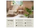 tectake Beistelltisch Cambridge Stapelbar Retro-Look Beige Bild 1