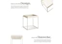 tectake Beistelltisch Cambridge Stapelbar Retro-Look Beige Bild 3