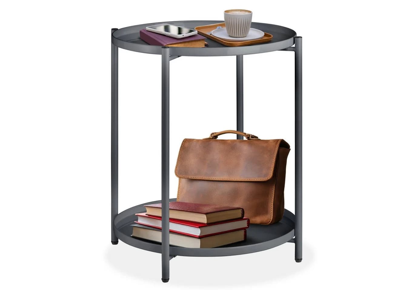 tectake® Beistelltisch Stahl Filigranes Gestell - Bild 2