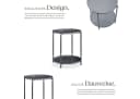 tectake® Beistelltisch Stahl Filigranes Gestell Bild 3