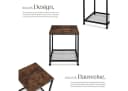TecTake Beistelltisch Industrial Style mit Gitterablage Bild 3
