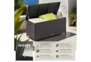 tectake Gartenbox Auflagenbox 270L Braun Polyrattan mit Rollen Bild 1