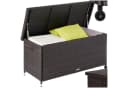 tectake Gartenbox Auflagenbox 270L Braun Polyrattan mit Rollen Bild 2