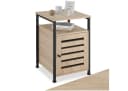 tectake® Beistellschrank Industrial Style 2 Ablagen Staufach Magnettür Einlegeboden Bild 2