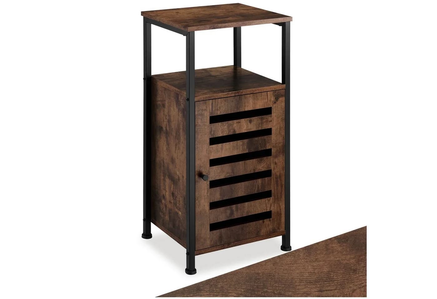 tectake® Beistellschrank Industrial Style 2 Ablagen Stauraum Magnettür Einlegeboden - Bild 3