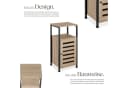 tectake® Beistellschrank Industrial Style 2 Ablagen Stauraum Bild 4