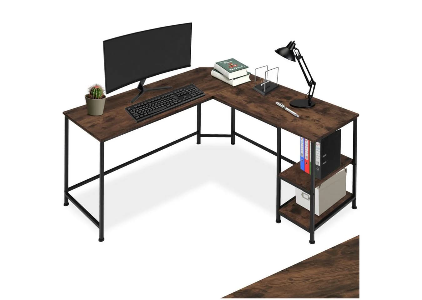 TecTake Schreibtisch Industrial Style Seitenregal - Bild 3