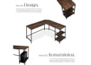 TecTake Schreibtisch Industrial Style Seitenregal Bild 4