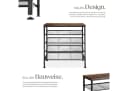 tectake® Schuhregal Industrial Style Ablage und 4 Gitterablagen Bild 4