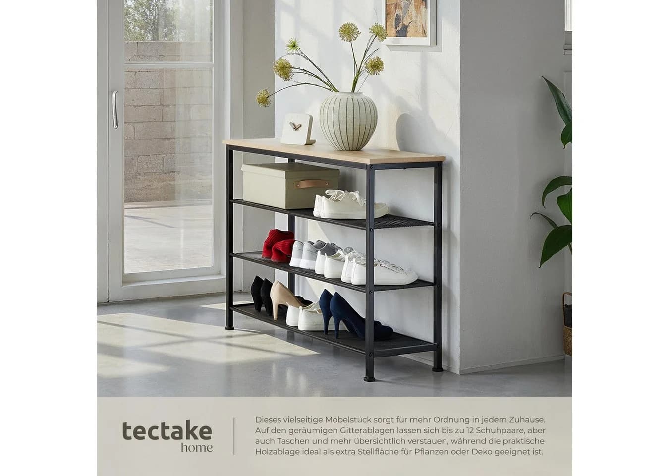 tectake Schuhregal Portsmouth Industrial Style - Bild 5