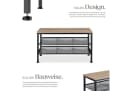 tectake Schuhregal Derry Industrial Style Bild 3