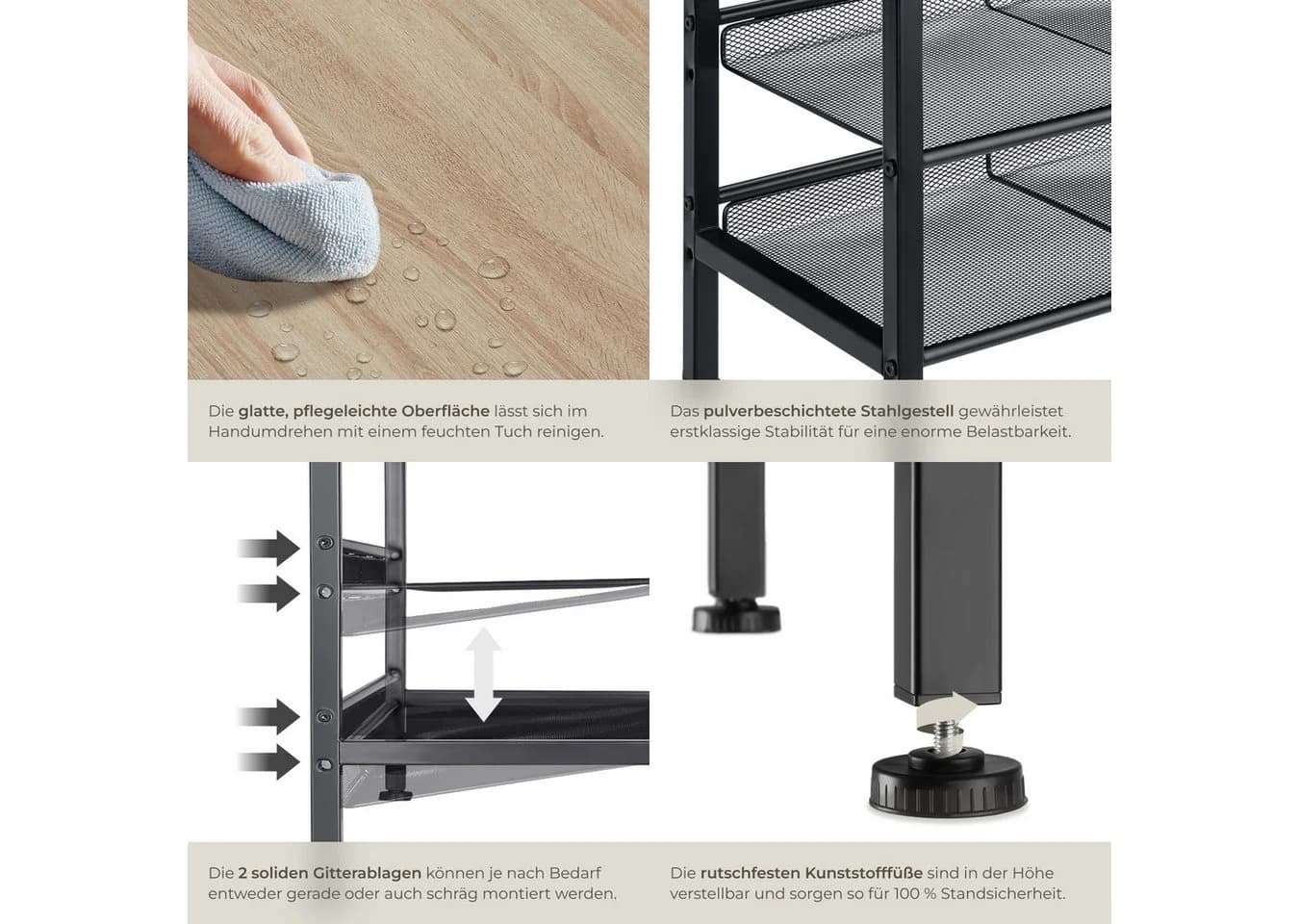 tectake Schuhregal Derry Industrial Style - Bild 5
