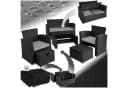 TECTAKE Sitzgruppe Rattan 6-tlg. Schwarz/Grau Poly Rattan Bild 3