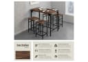 tectake® Bartisch-Set 5-teilig Industrial Style Bild 2