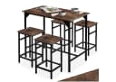 tectake® Bartisch-Set 5-teilig Industrial Style Bild 3